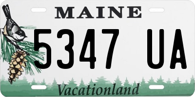 ME license plate 5347UA