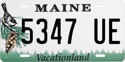ME license plate 5347UE