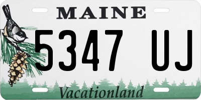ME license plate 5347UJ