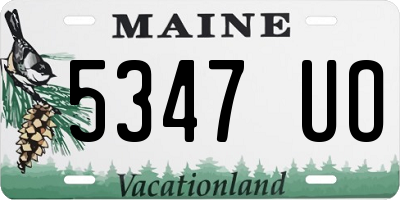 ME license plate 5347UO