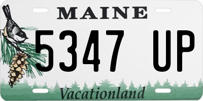 ME license plate 5347UP