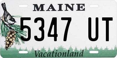 ME license plate 5347UT