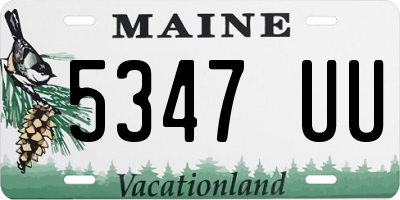 ME license plate 5347UU