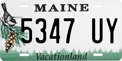 ME license plate 5347UY