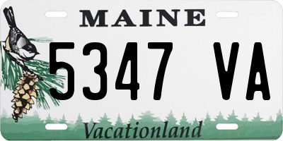 ME license plate 5347VA
