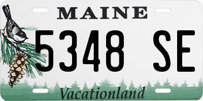 ME license plate 5348SE
