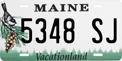 ME license plate 5348SJ