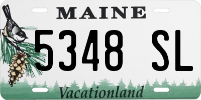 ME license plate 5348SL