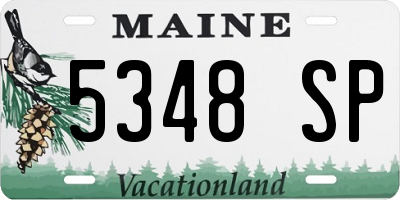 ME license plate 5348SP