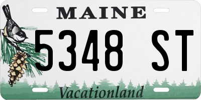 ME license plate 5348ST