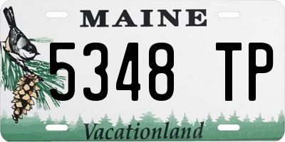 ME license plate 5348TP
