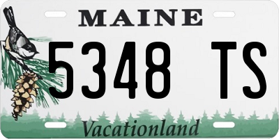 ME license plate 5348TS