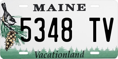 ME license plate 5348TV