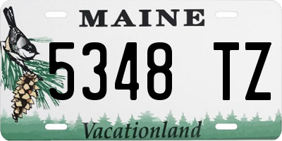 ME license plate 5348TZ