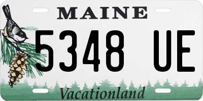 ME license plate 5348UE