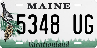 ME license plate 5348UG
