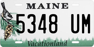 ME license plate 5348UM