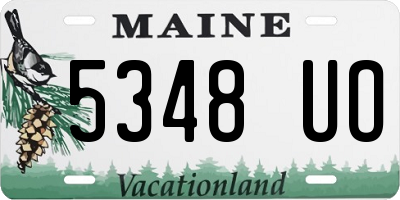ME license plate 5348UO