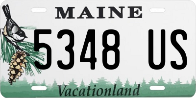 ME license plate 5348US