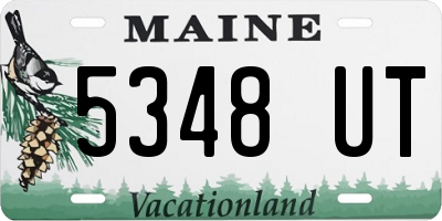 ME license plate 5348UT