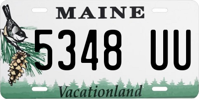 ME license plate 5348UU