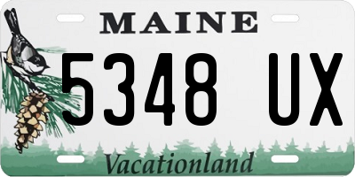 ME license plate 5348UX