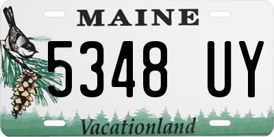 ME license plate 5348UY