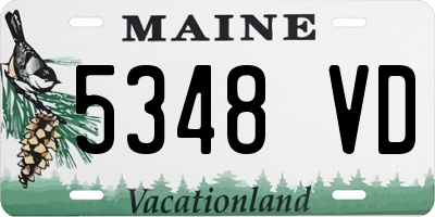 ME license plate 5348VD