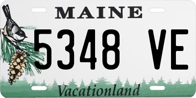 ME license plate 5348VE