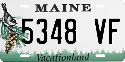 ME license plate 5348VF