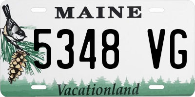 ME license plate 5348VG