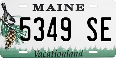 ME license plate 5349SE