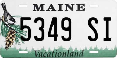 ME license plate 5349SI
