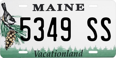 ME license plate 5349SS