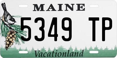 ME license plate 5349TP