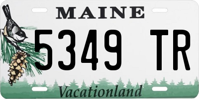 ME license plate 5349TR