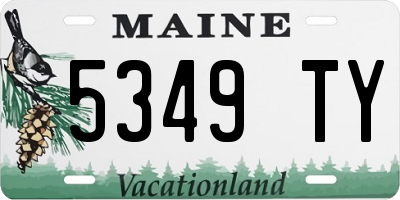 ME license plate 5349TY