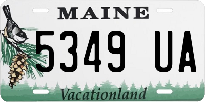 ME license plate 5349UA
