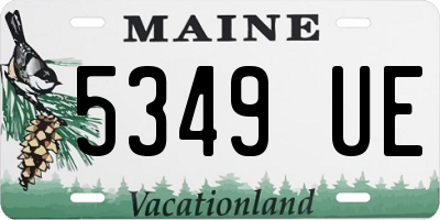ME license plate 5349UE
