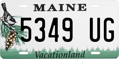 ME license plate 5349UG
