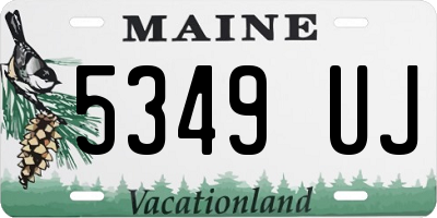 ME license plate 5349UJ