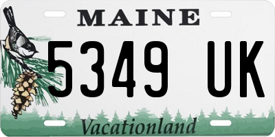 ME license plate 5349UK