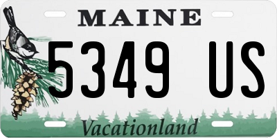ME license plate 5349US