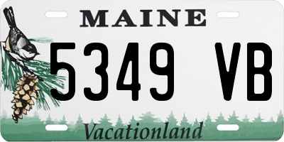 ME license plate 5349VB