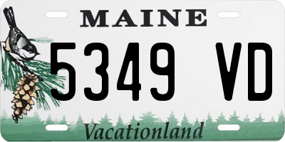 ME license plate 5349VD