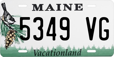 ME license plate 5349VG