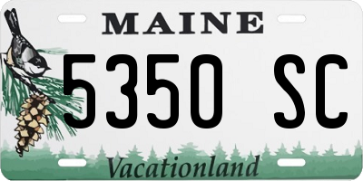 ME license plate 5350SC