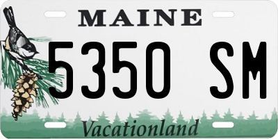 ME license plate 5350SM