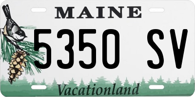 ME license plate 5350SV