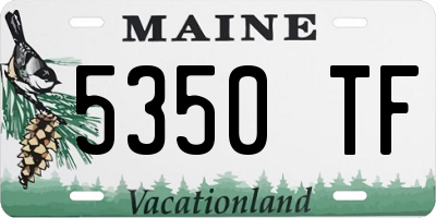 ME license plate 5350TF